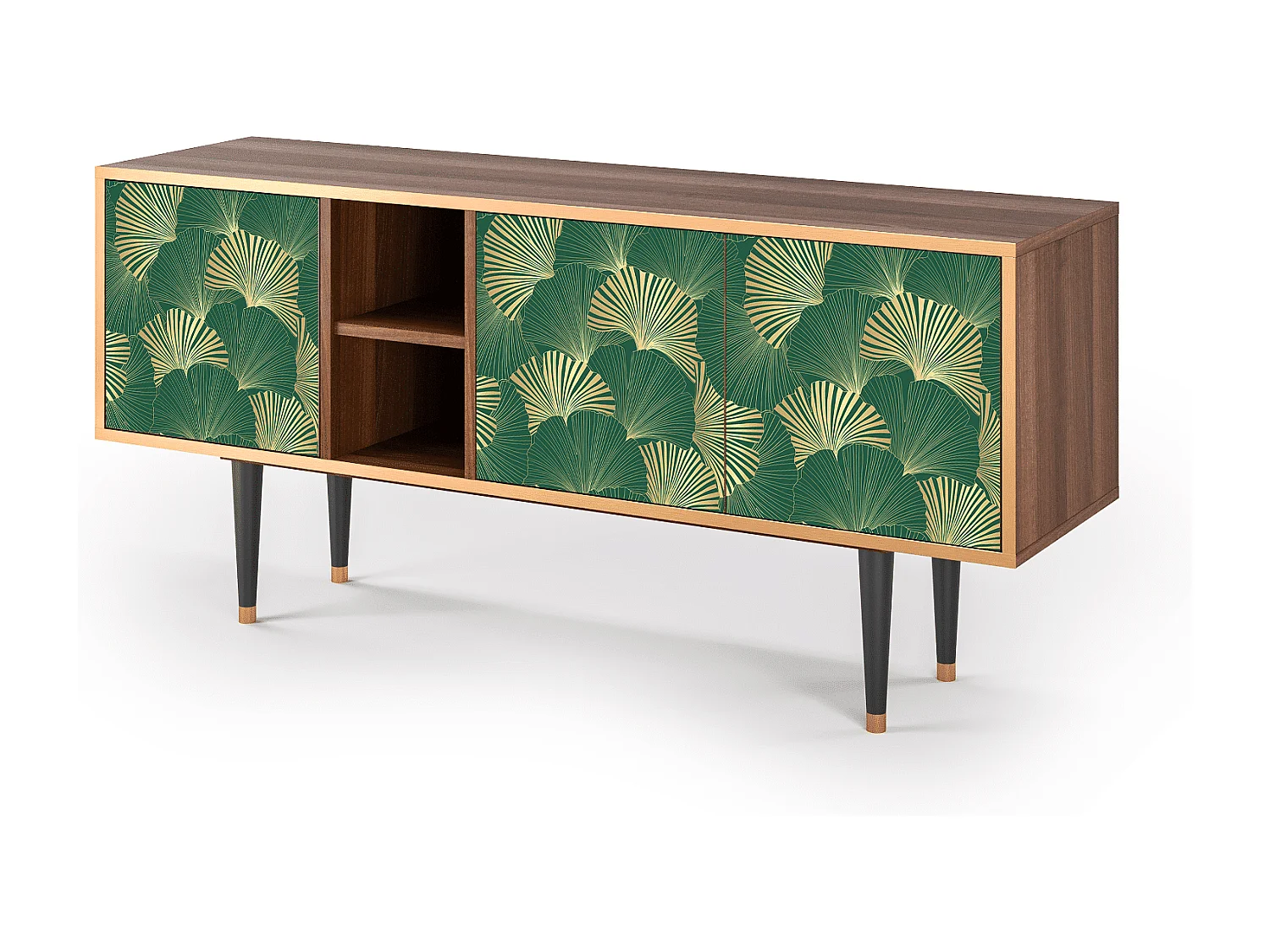 Szafka RTV - 150х69х41 cm - T5 - Gold Ginkgo, Orzech