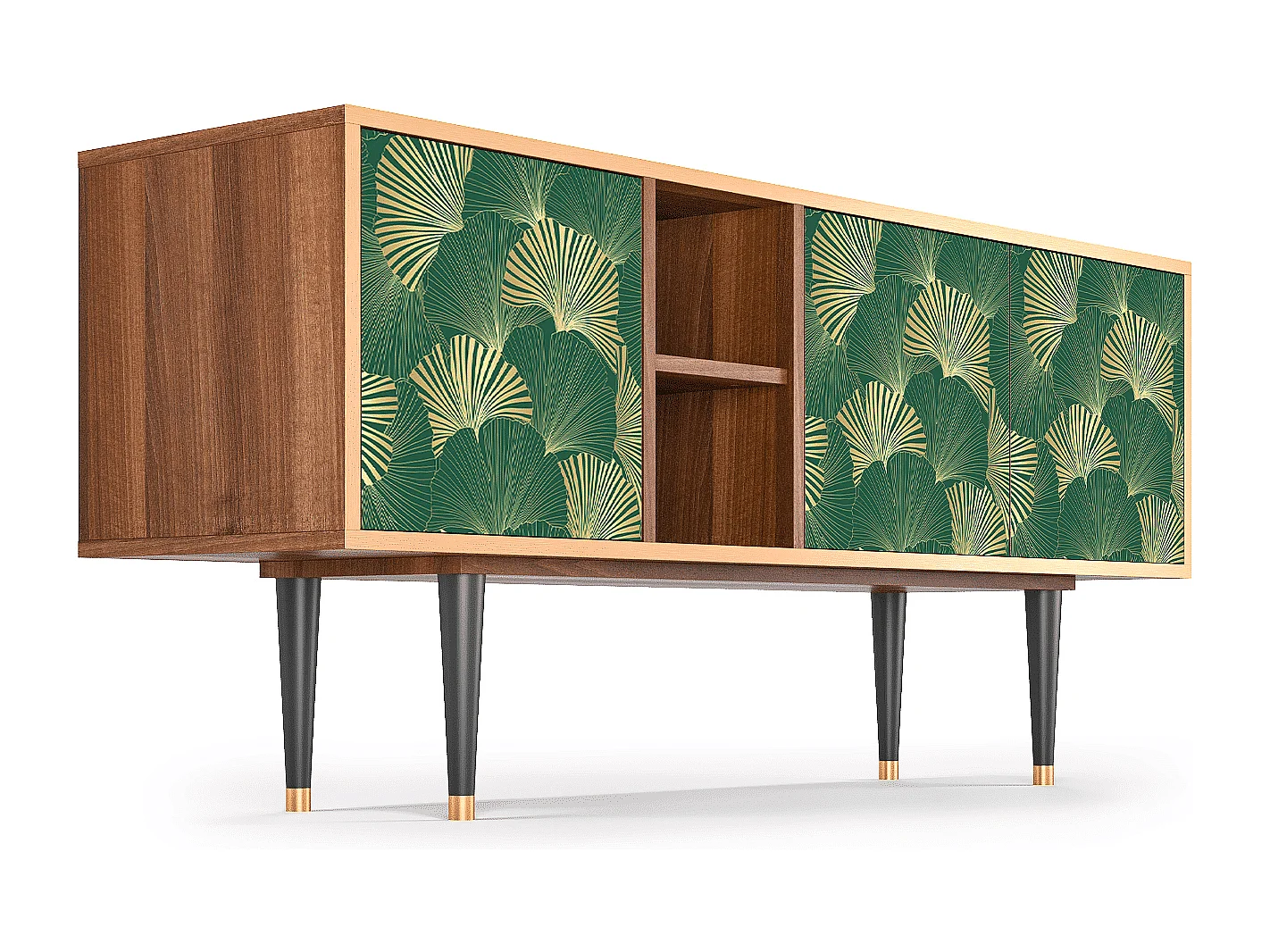 Szafka RTV - 150х69х41 cm - T5 - Gold Ginkgo, Orzech