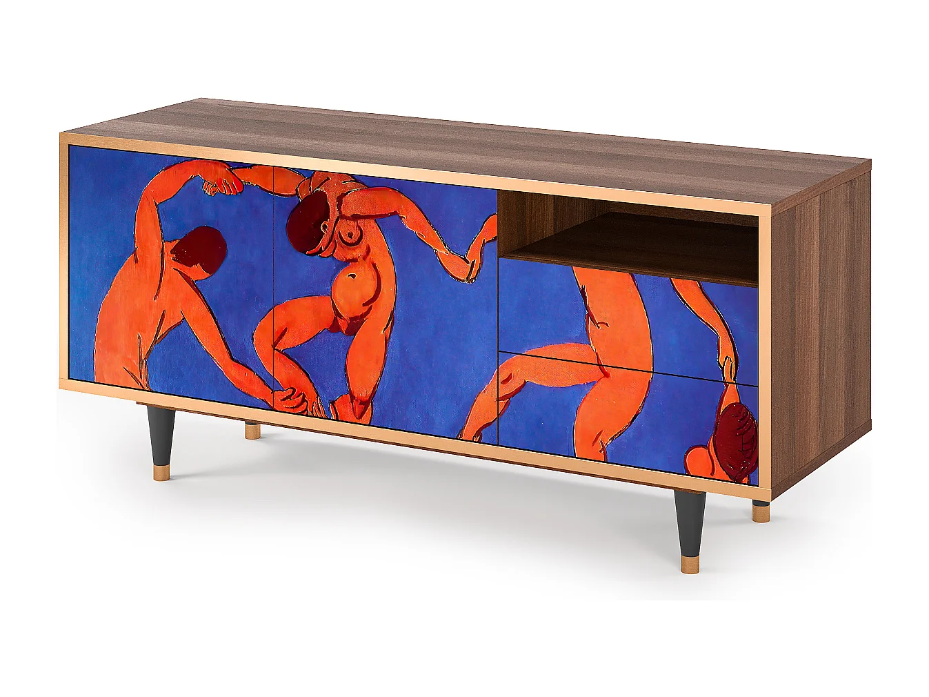 Szafka RTV - 125х56х41 cm - T7 - The Dance by Matisse , Orzech