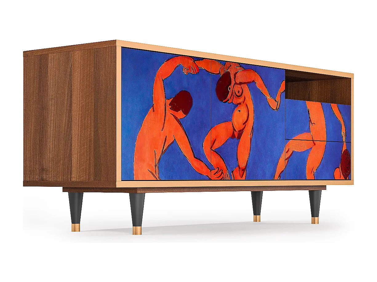Szafka RTV - 125х56х41 cm - T7 - The Dance by Matisse , Orzech