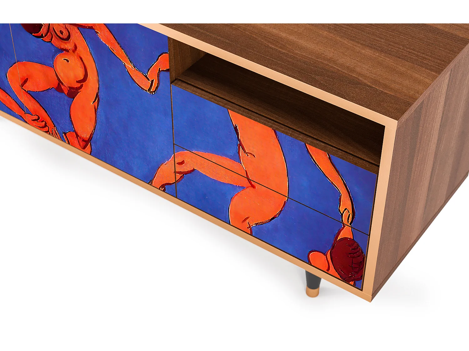 Szafka RTV - 125х56х41 cm - T7 - The Dance by Matisse , Orzech