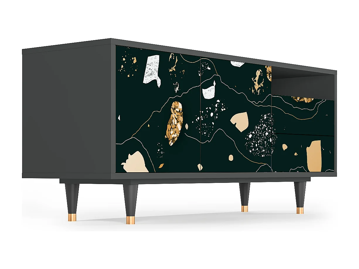 TV-meubel - 125х56х41 cm - T7 - Space Rocks, Antraciet