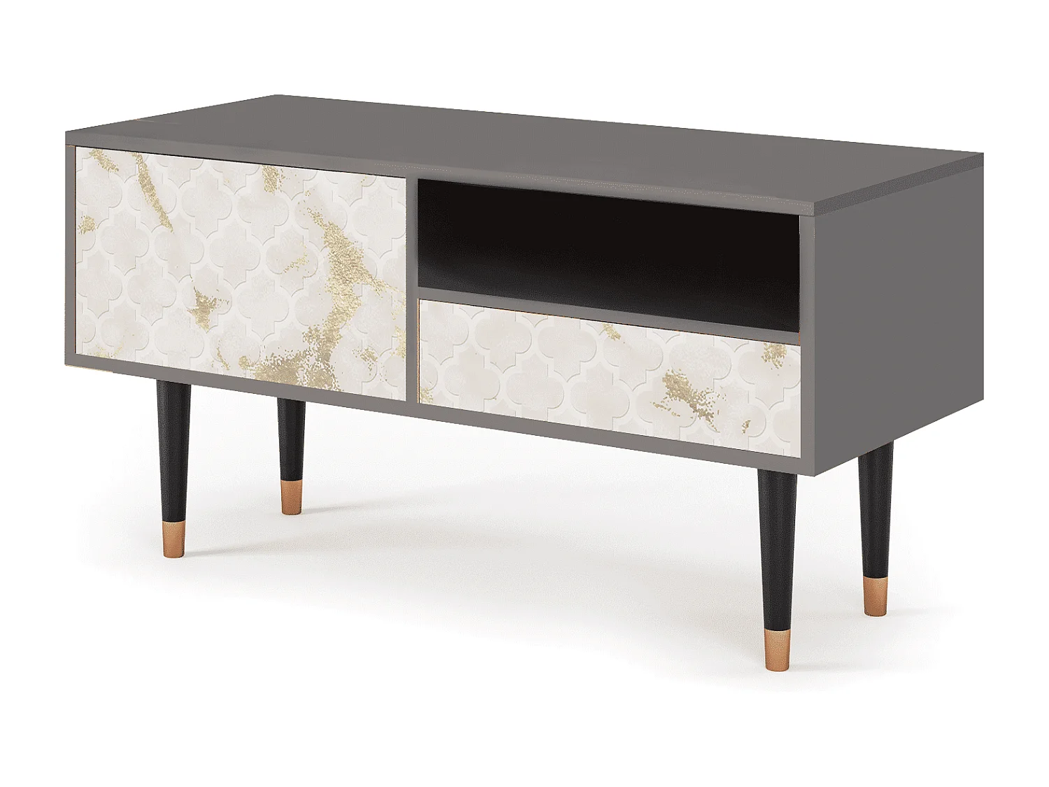 Mueble de TV - 115х59х48 cm - T3 - Sahara desert, Cinza