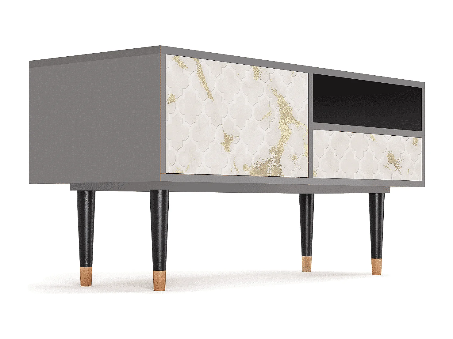 Mueble de TV - 115х59х48 cm - T3 - Sahara desert, Cinza