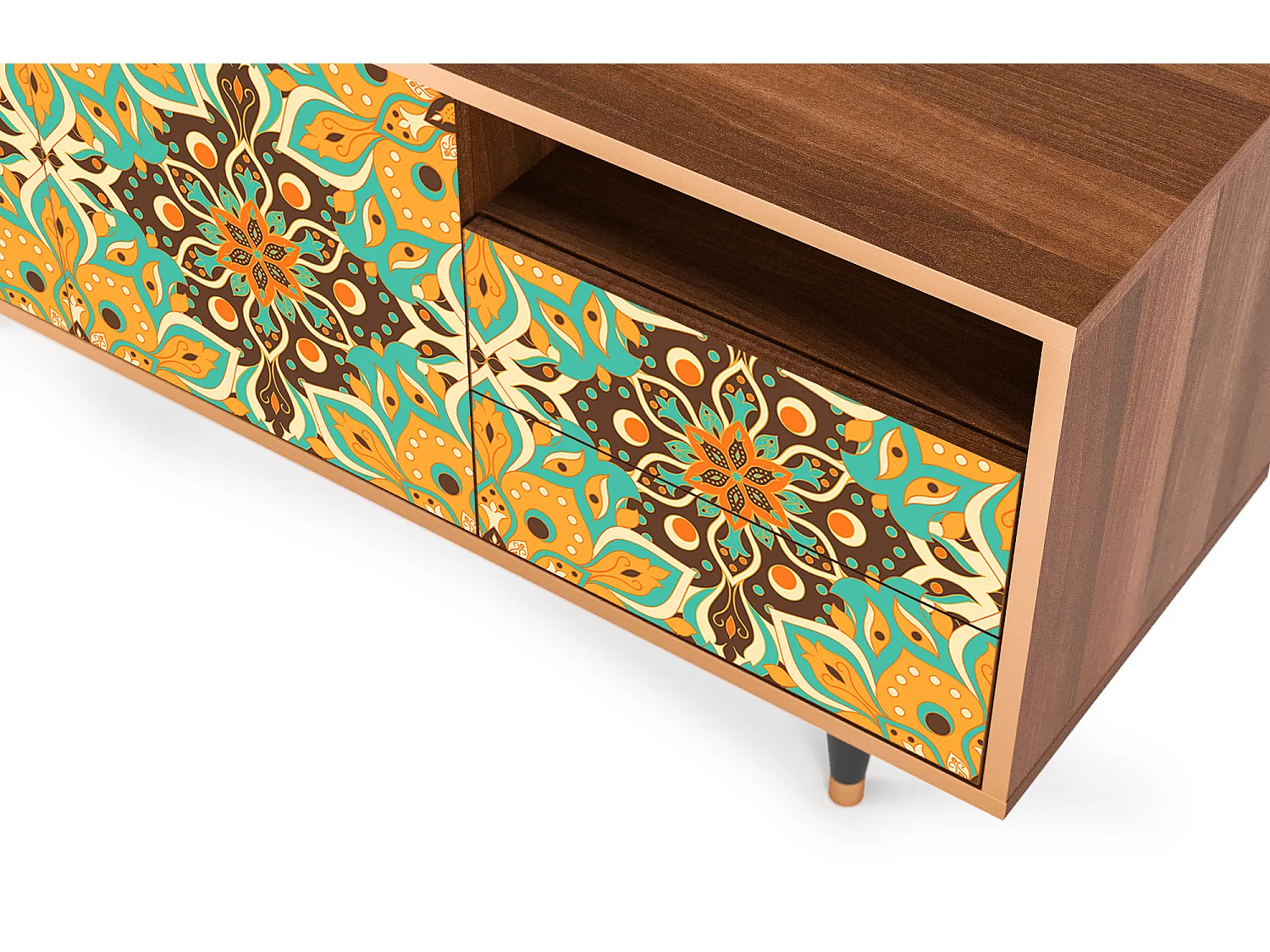 Meuble TV - 125х56х41 cm - T7 - Indian Spices, Noyer