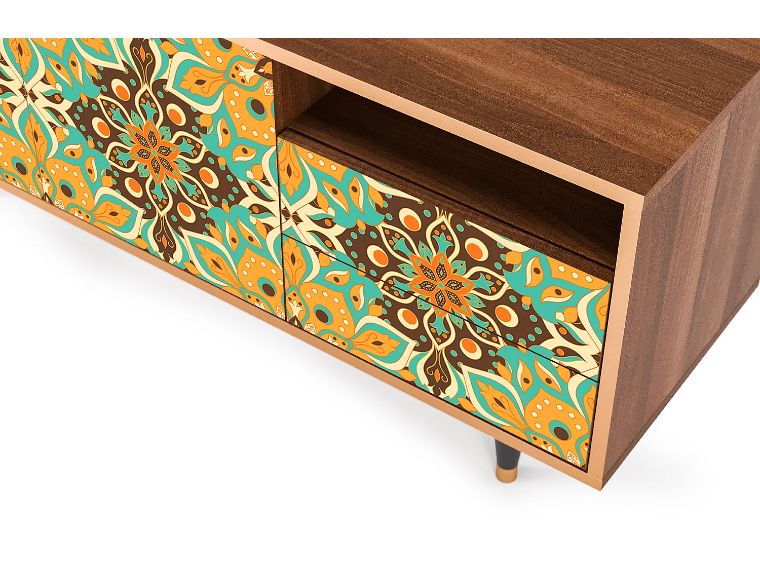 TV-meubel - 125х56х41 cm - T7 - Indian Spices, Walnoot