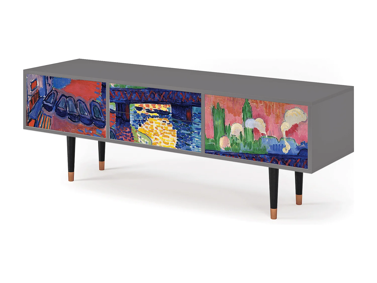 Meuble TV - 170х59х48 cm - T4 - Charing Cross Bridge, Gris