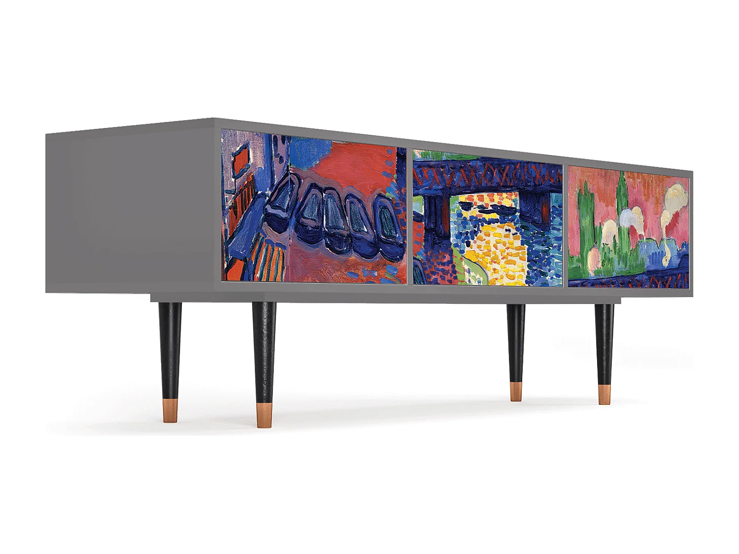 Meuble TV - 170х59х48 cm - T4 - Charing Cross Bridge, Gris