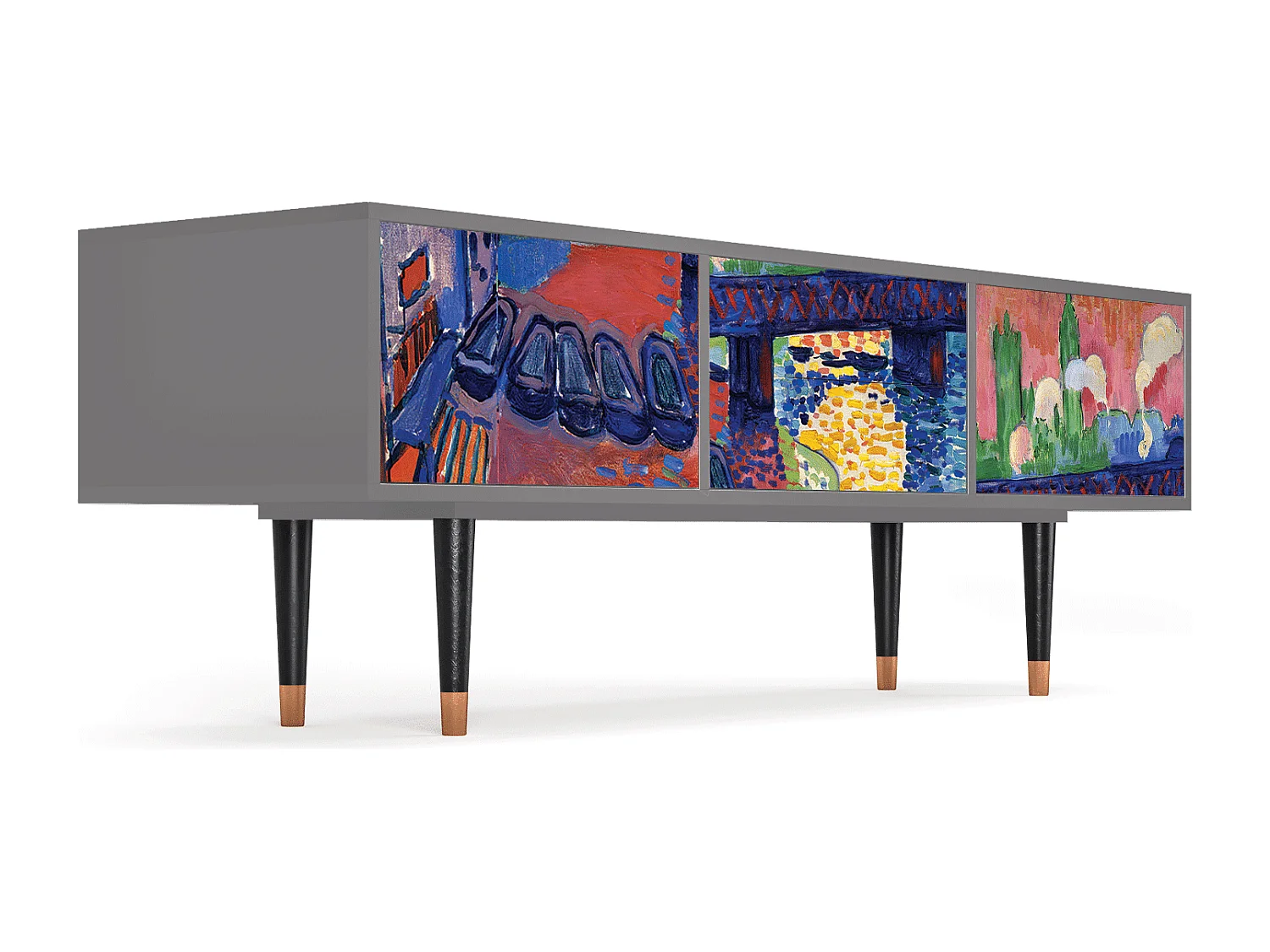 Meuble TV - 170х59х48 cm - T4 - Charing Cross Bridge, Gris