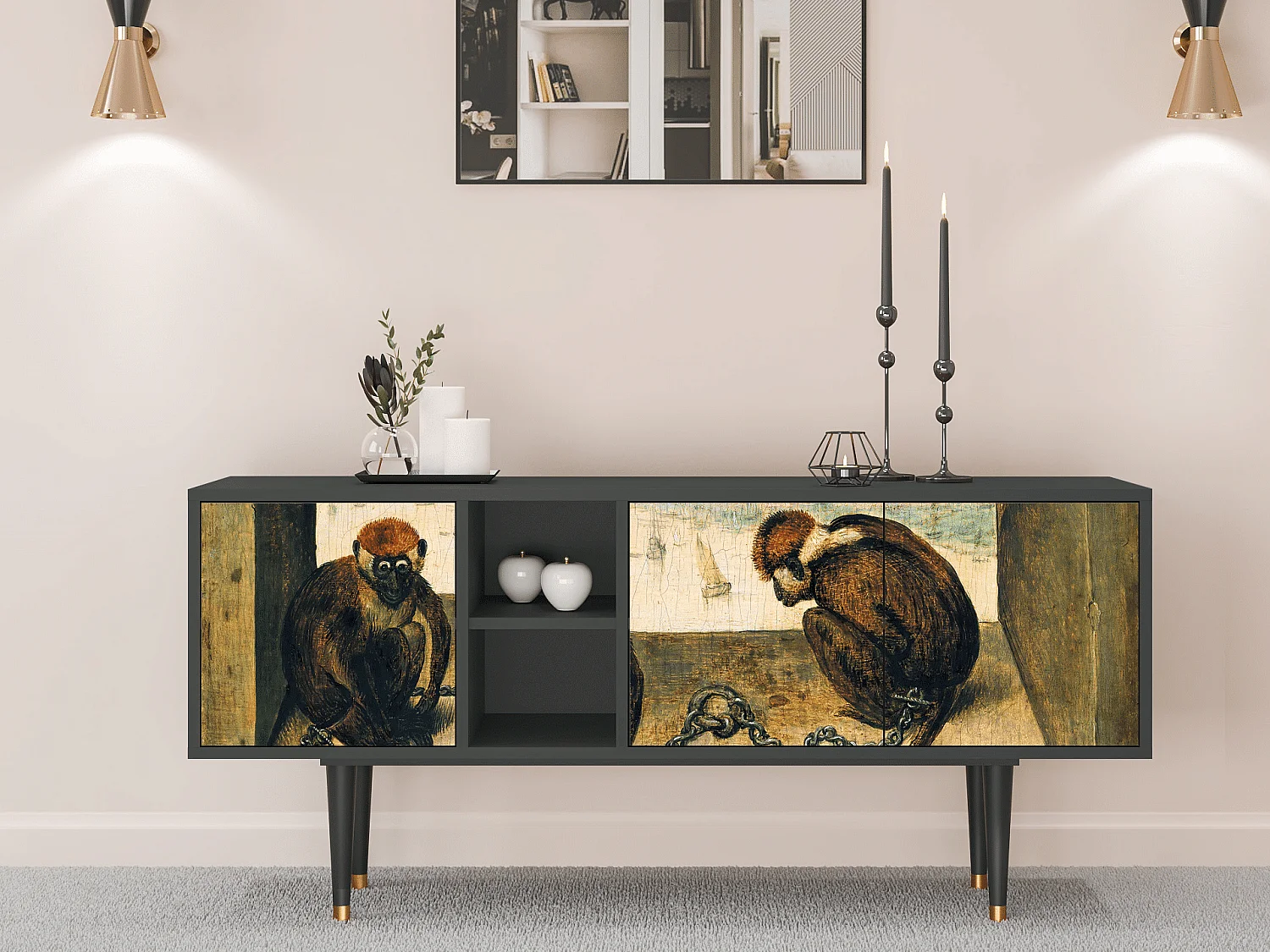 Meuble TV - 150х69х41 cm - T5 - Two Monkeys, Anthracite
