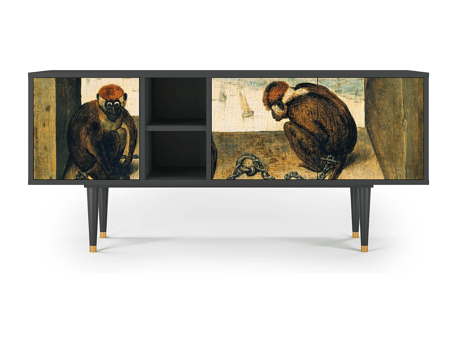 Meuble TV - 150х69х41 cm - T5 - Two Monkeys, Anthracite