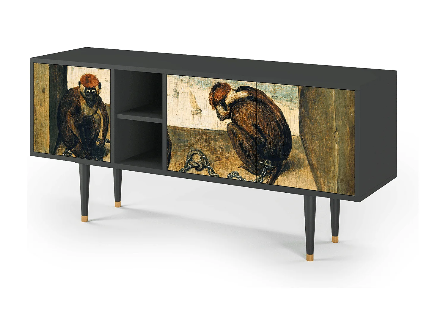 Meuble TV - 150х69х41 cm - T5 - Two Monkeys, Anthracite