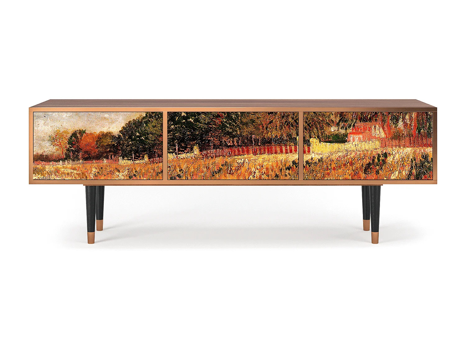 Mueble de TV - 170х59х48 cm - T4 - The Banks, Nogueira