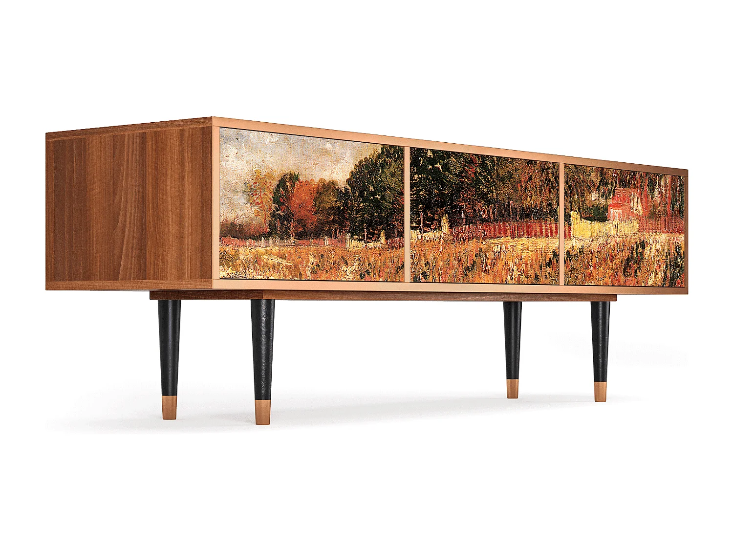 Mueble de TV - 170х59х48 cm - T4 - The Banks, Nogueira