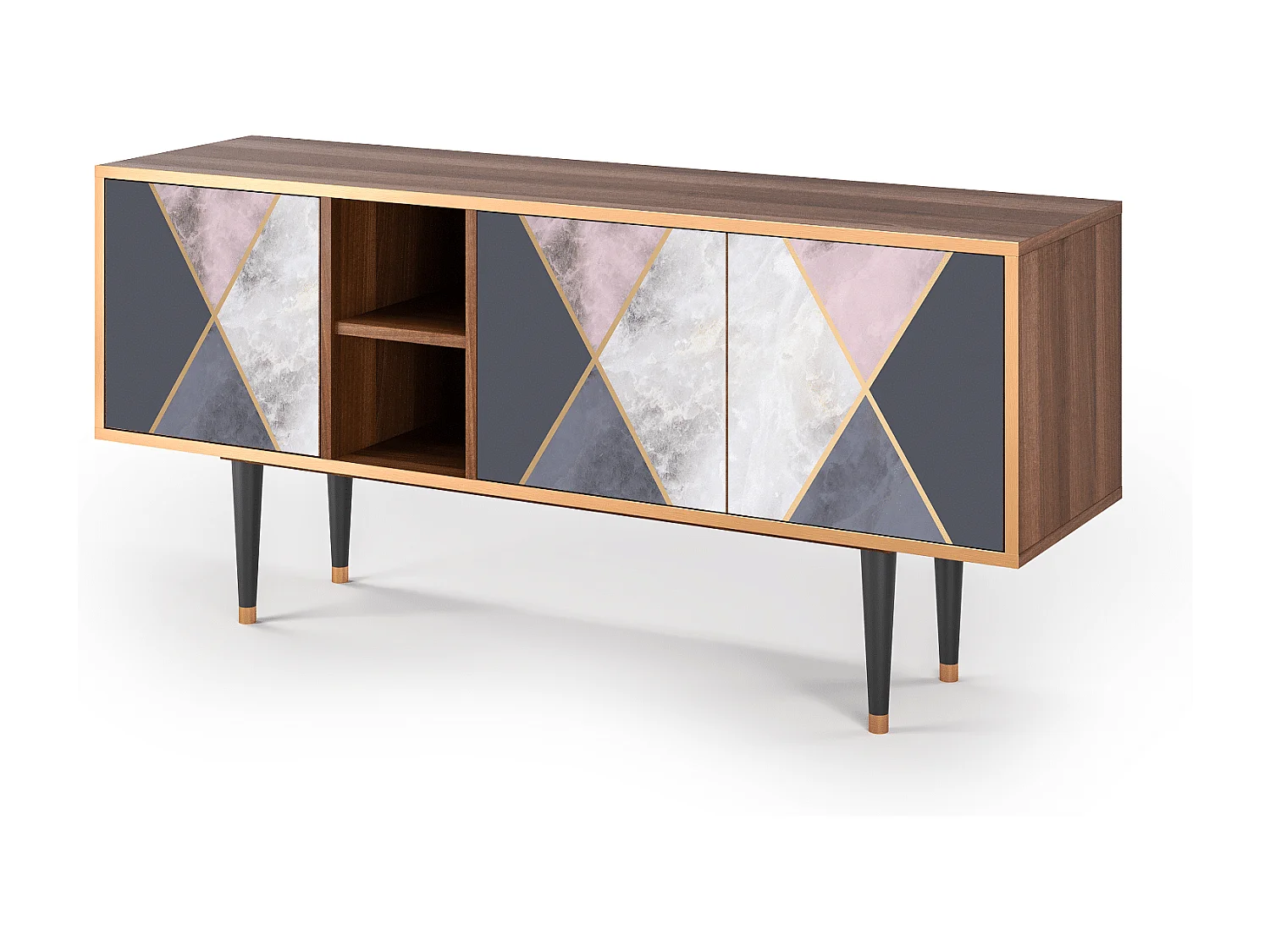 Meuble TV - 150х69х41 cm - T5 - Ideal Harmony, Noyer