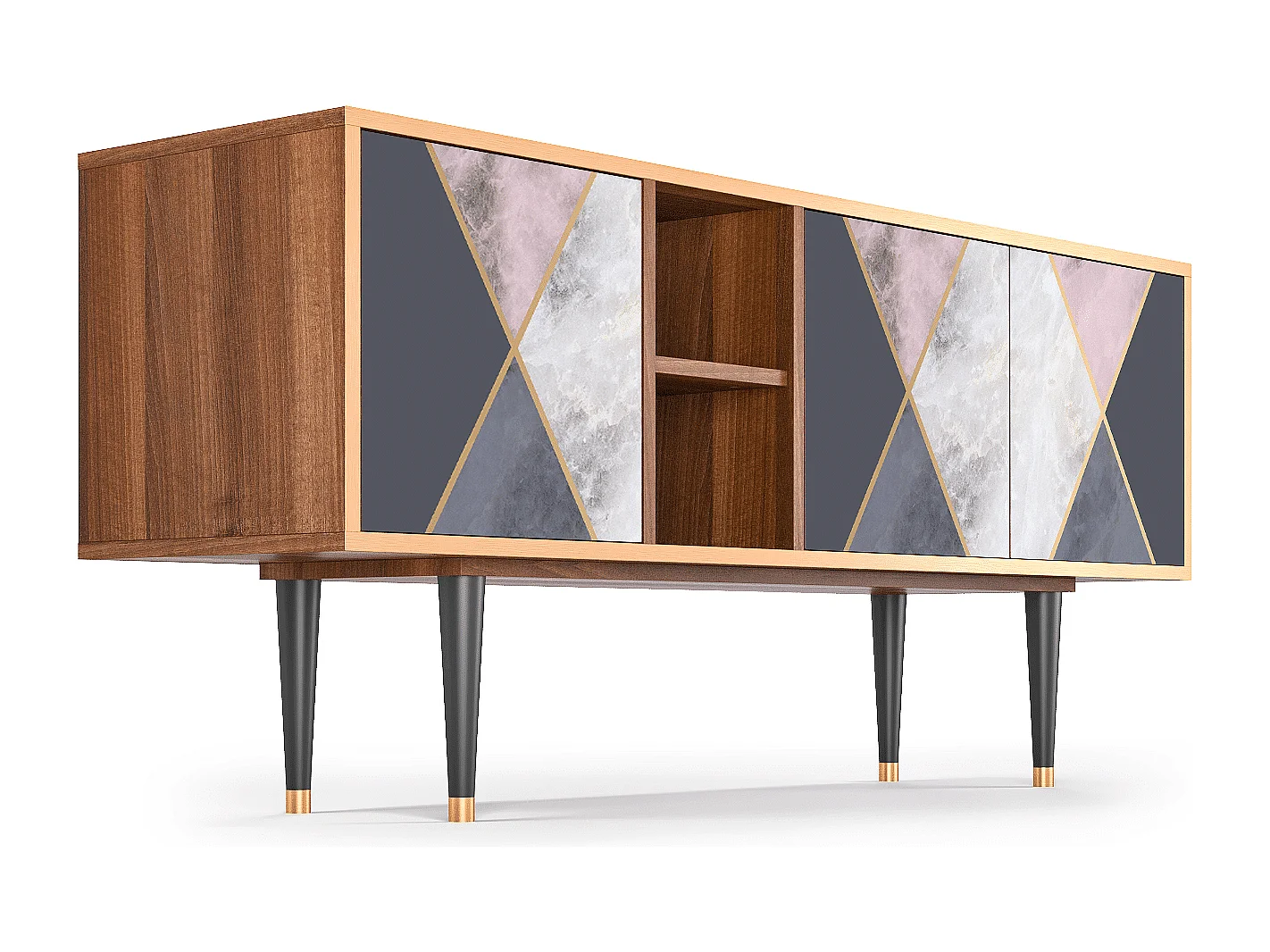 Meuble TV - 150х69х41 cm - T5 - Ideal Harmony, Noyer