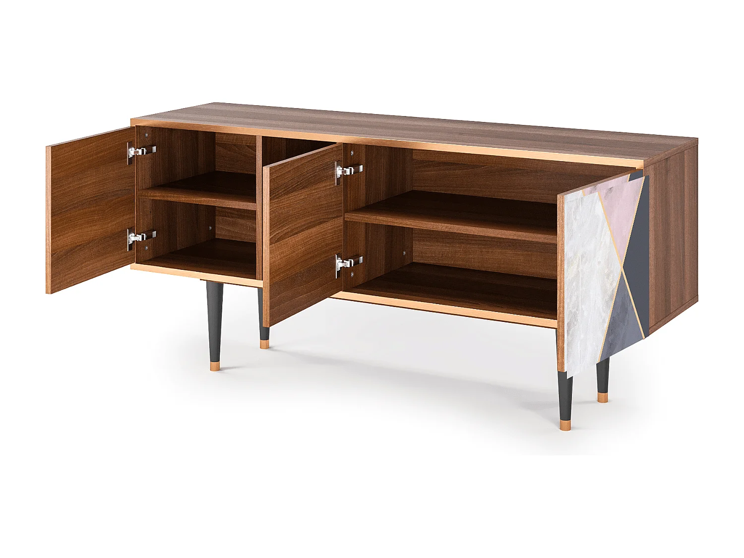 Meuble TV - 150х69х41 cm - T5 - Ideal Harmony, Noyer