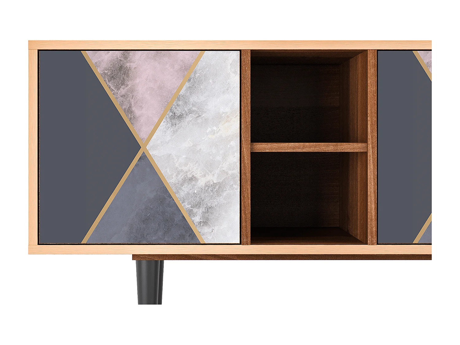 TV-meubel - 150х69х41 cm - T5 - Ideal Harmony, Walnoot