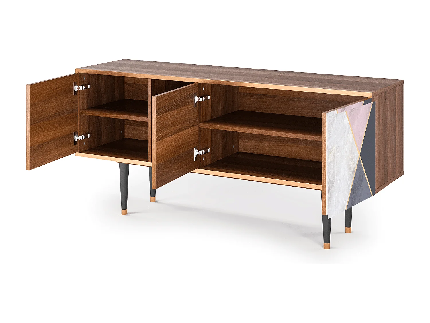 TV-meubel - 150х69х41 cm - T5 - Ideal Harmony, Walnoot