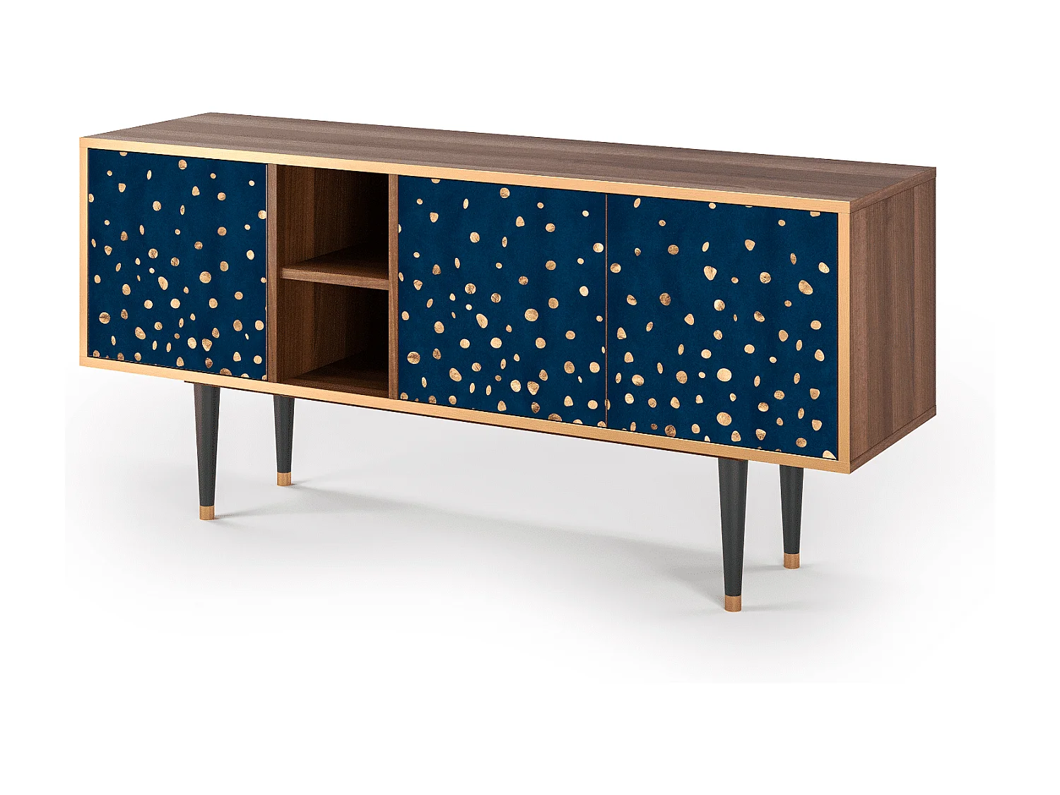 Meuble TV - 150х69х41 cm - T5 - Night Skies, Noyer