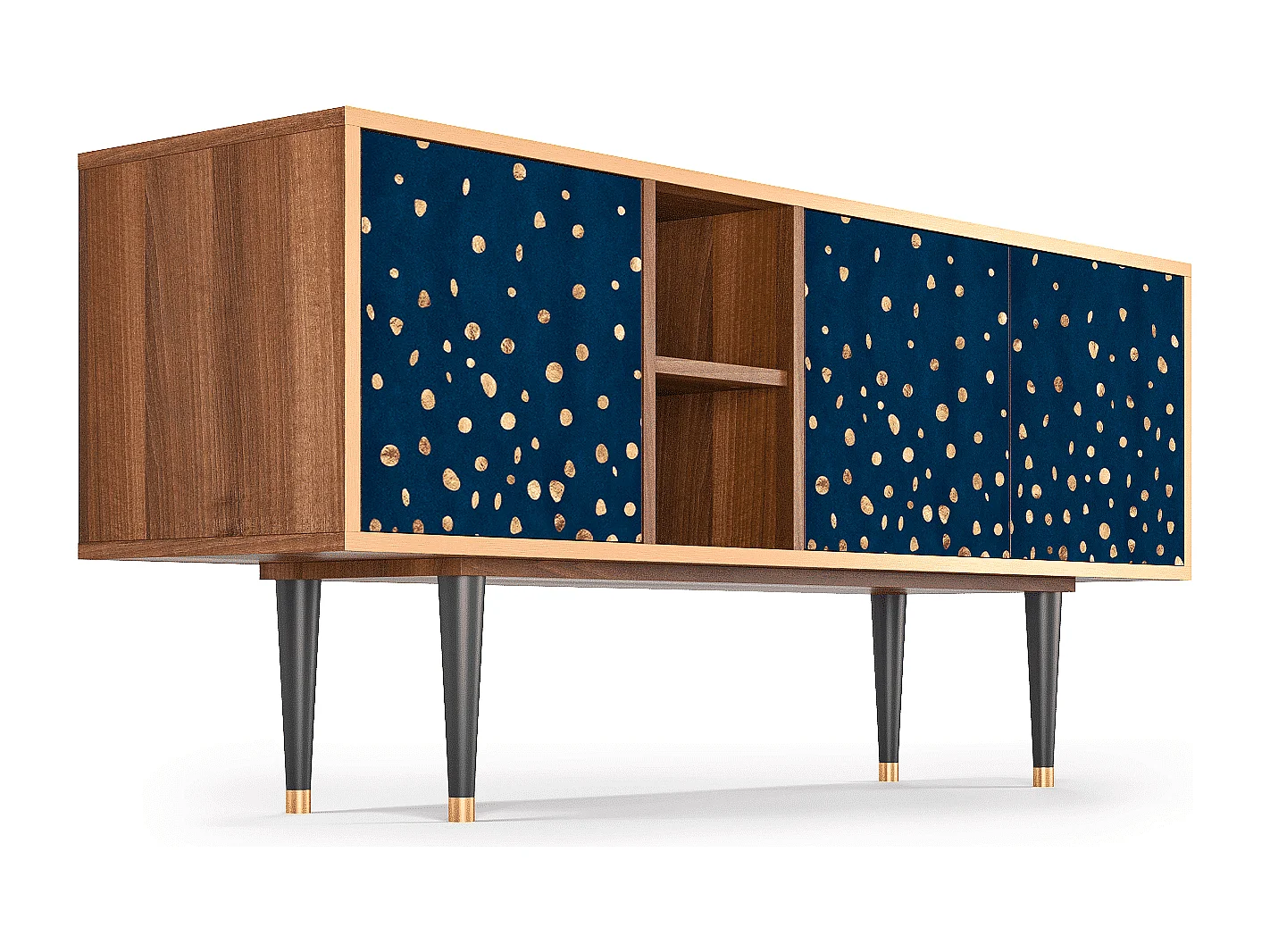 Meuble TV - 150х69х41 cm - T5 - Night Skies, Noyer