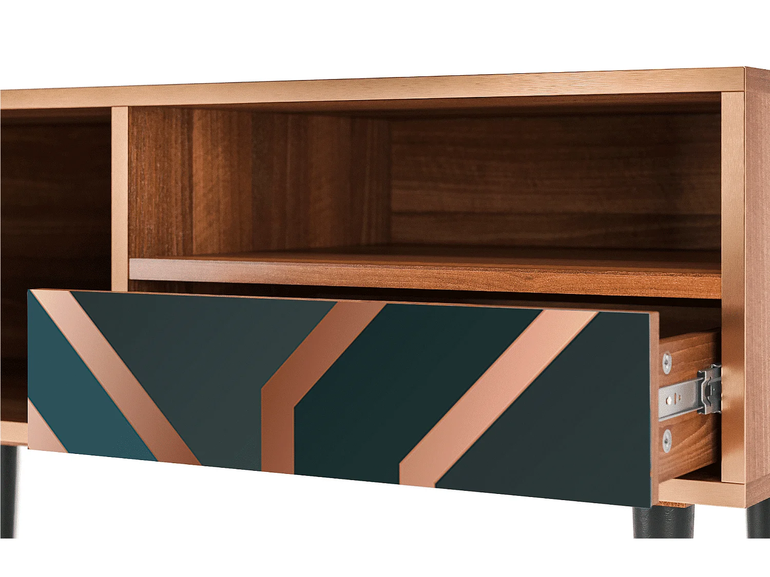 Meuble TV - 115х59х48 cm - T3 - Bronze Crossroad, Noyer