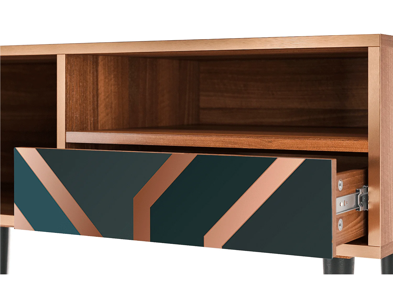 TV-meubel - 115х59х48 cm - T3 - Bronze Crossroad, Walnoot