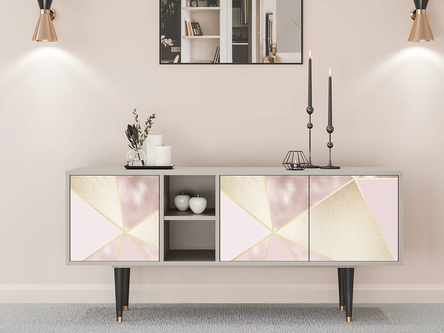 Meuble TV - 150х69х41 cm - T5 - Cosmopolitan Diva, Sable