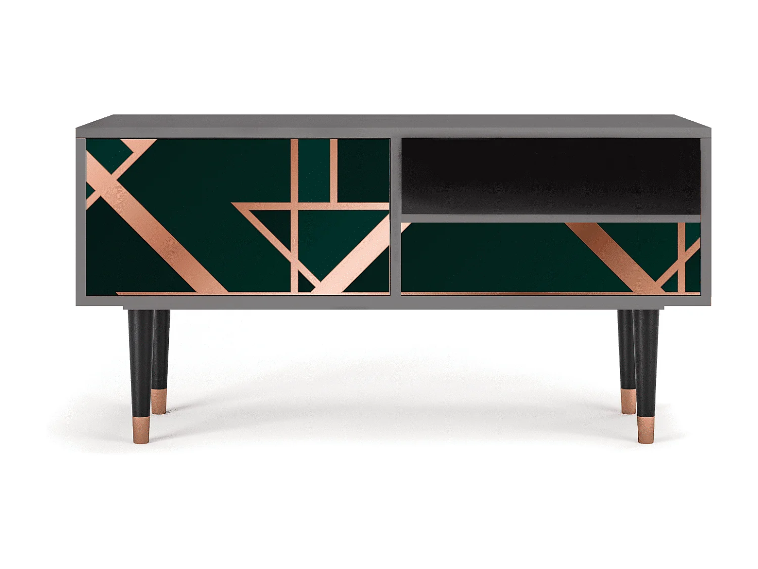 Meuble TV - 115х59х48 cm - T3 - Emerald Gatsby, Gris