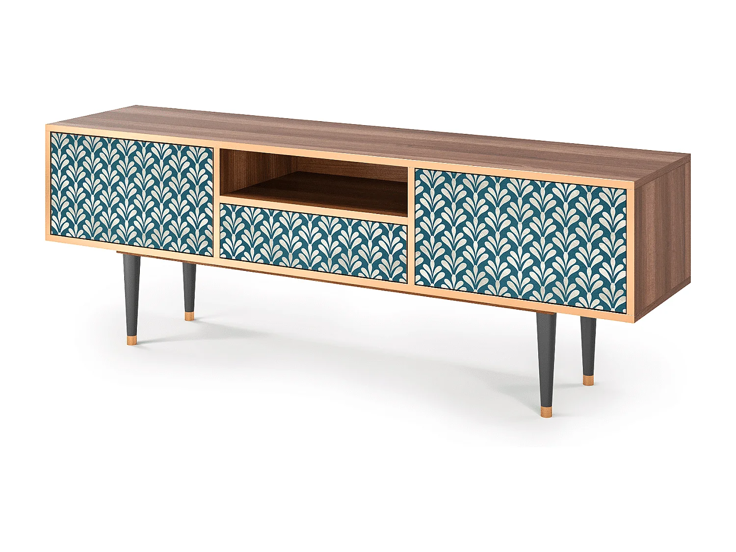 Meuble TV - 170х59х41 cm - T6 - Milky Tears, Noyer