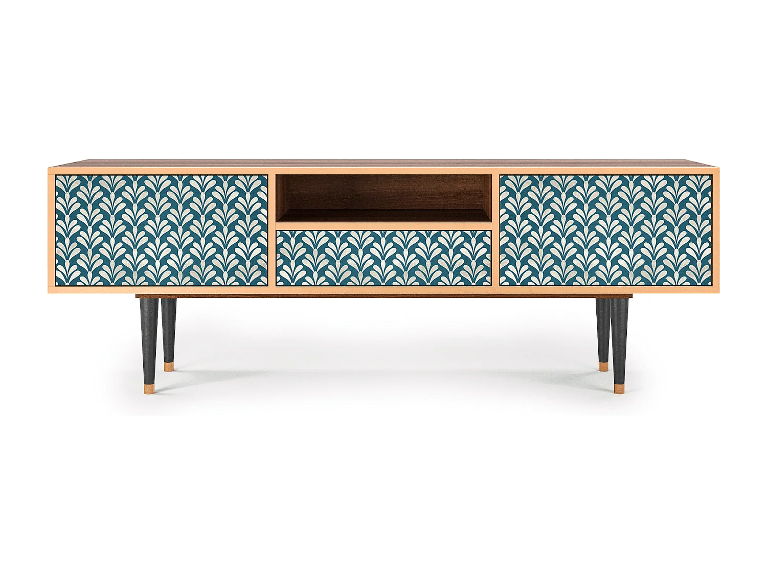 TV-Möbel - 170х59х41 cm - T6 - Milky Tears, Walnuss