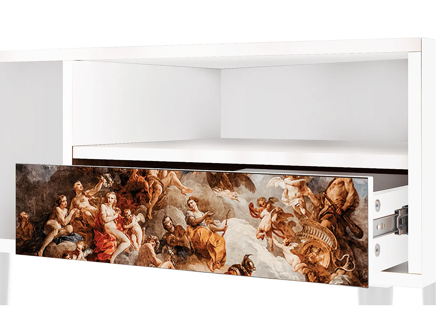 Mueble de TV - 115х59х48 cm - T3 - Versailles, Branco