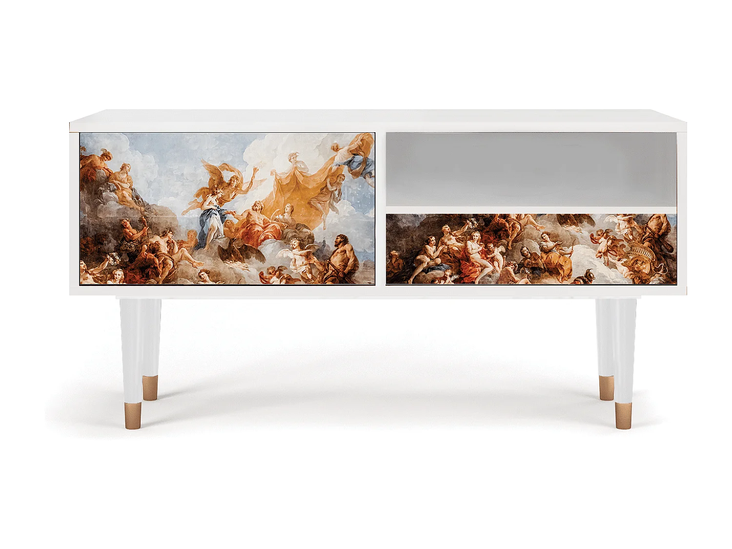 Mueble de TV - 115х59х48 cm - T3 - Versailles, Branco