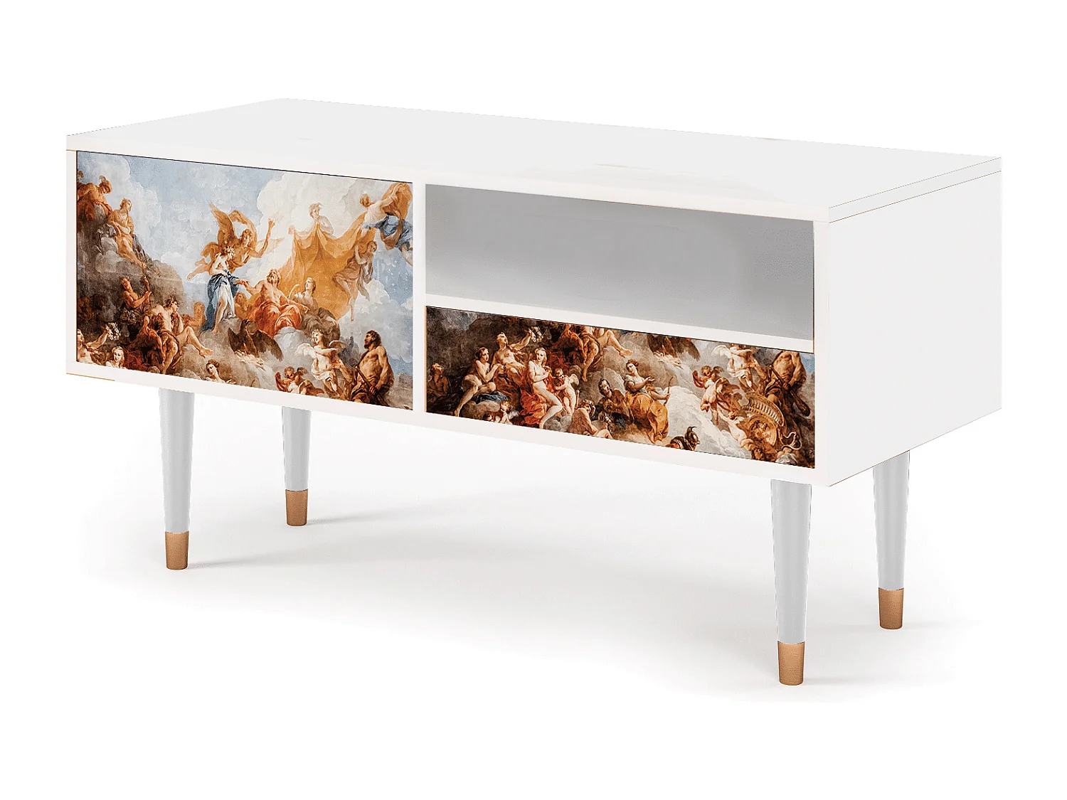 Mueble de TV - 115х59х48 cm - T3 - Versailles, Branco
