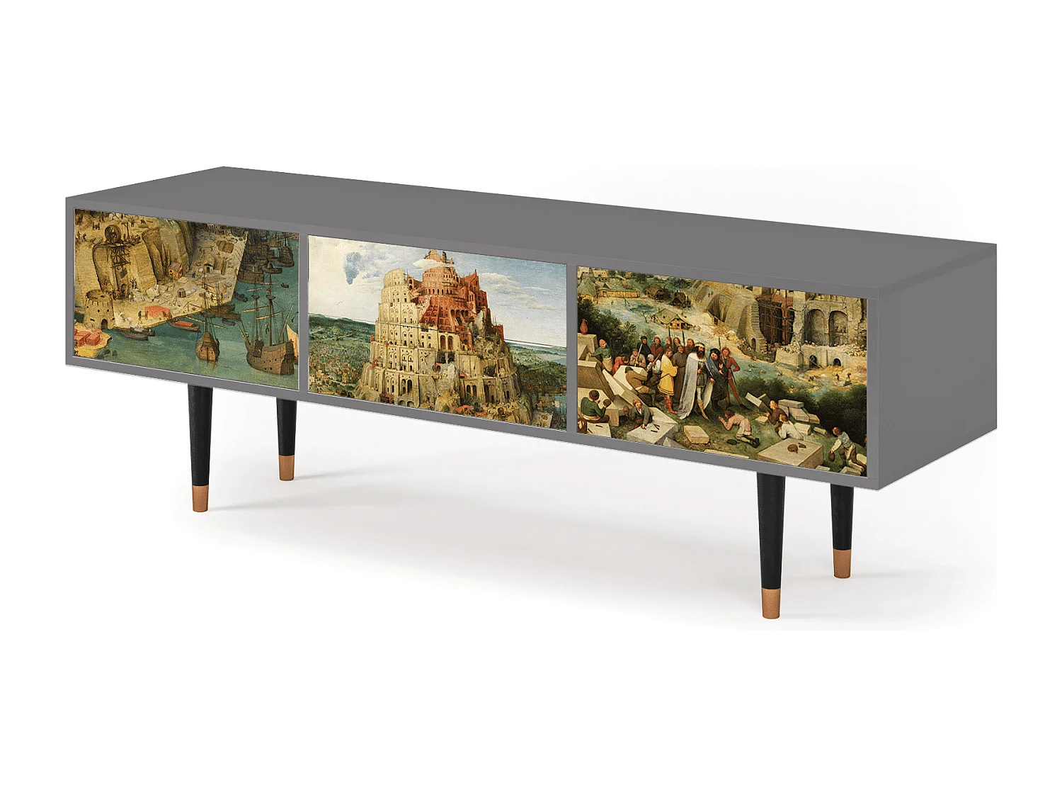 Meuble TV - 170х59х48 cm - T4 - Elder The Tower, Gris