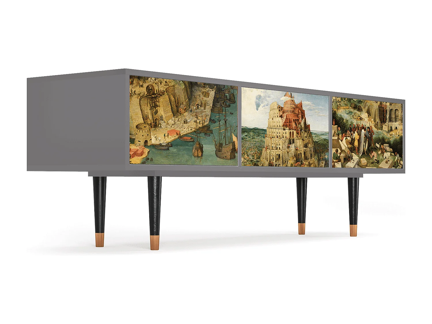 TV-Möbel - 170х59х48 cm - T4 - Elder The Tower, Grau