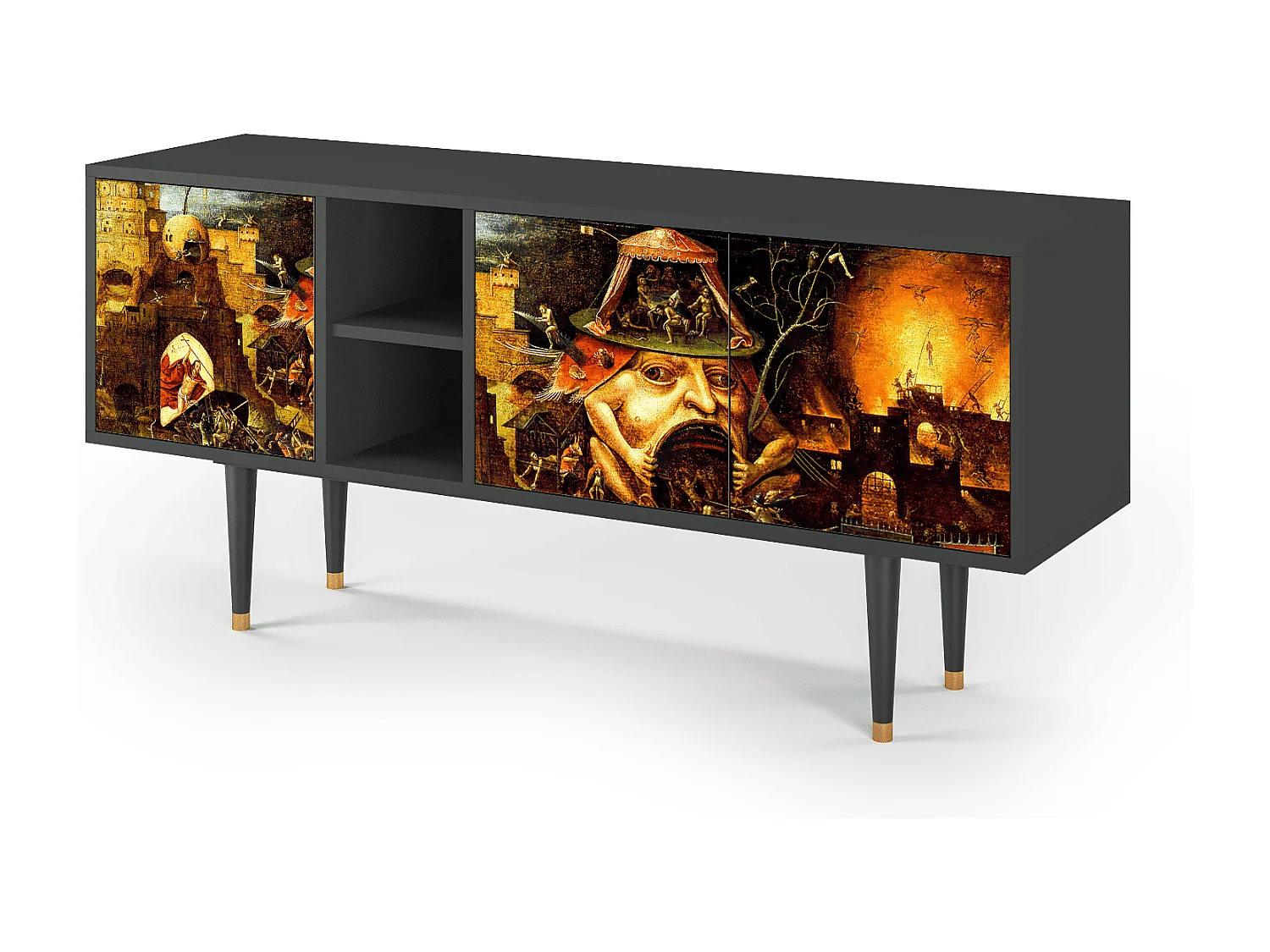 Meuble TV - 150х69х41 cm - T5 - Christ in Limbo, Anthracite