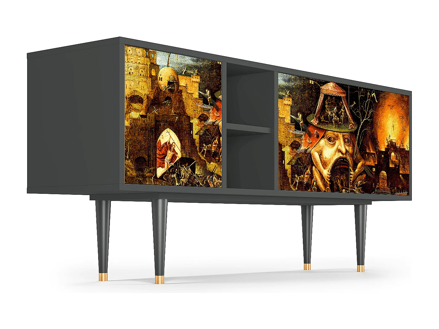 Meuble TV - 150х69х41 cm - T5 - Christ in Limbo, Anthracite