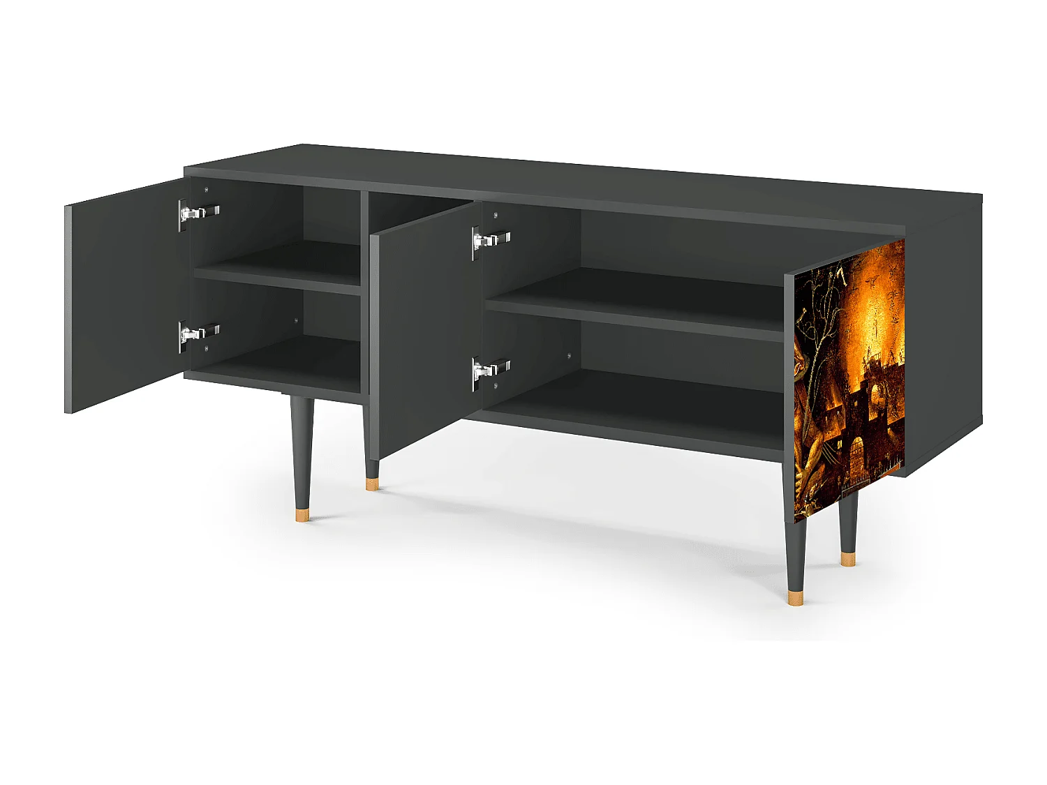 Meuble TV - 150х69х41 cm - T5 - Christ in Limbo, Anthracite