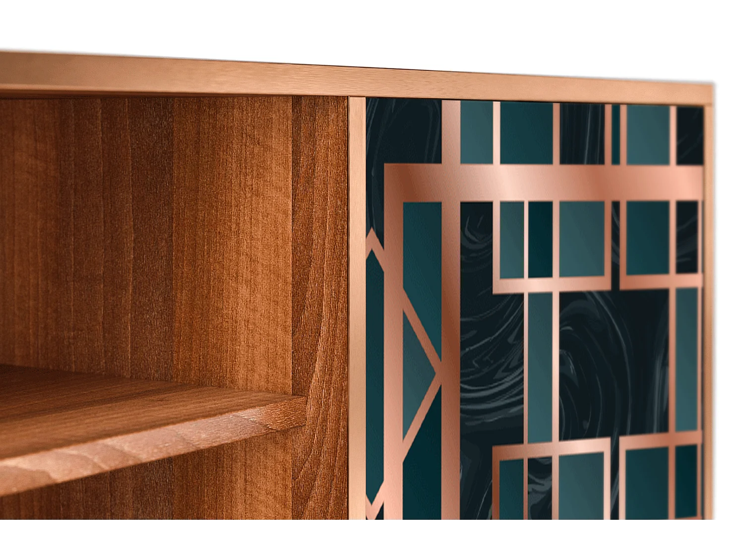 Meuble TV - 170х69х48 cm - T2 - Emerald Metro, Noyer