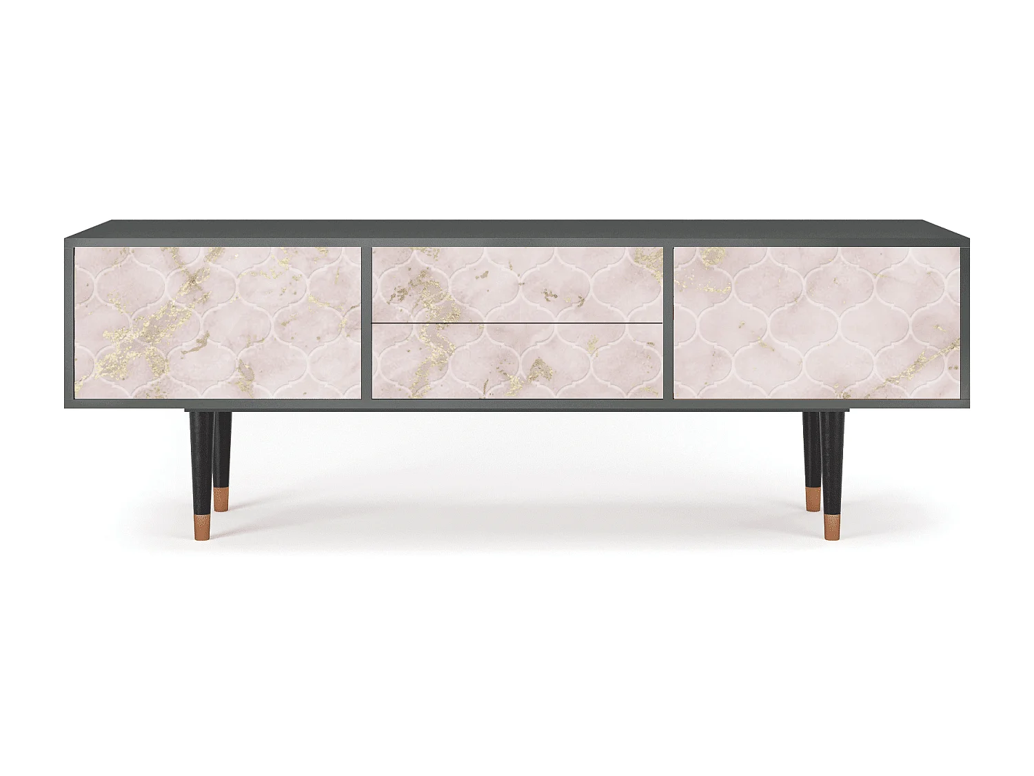 Meuble TV - 170х59х48 cm - T4 - Dirty Roses, Anthracite