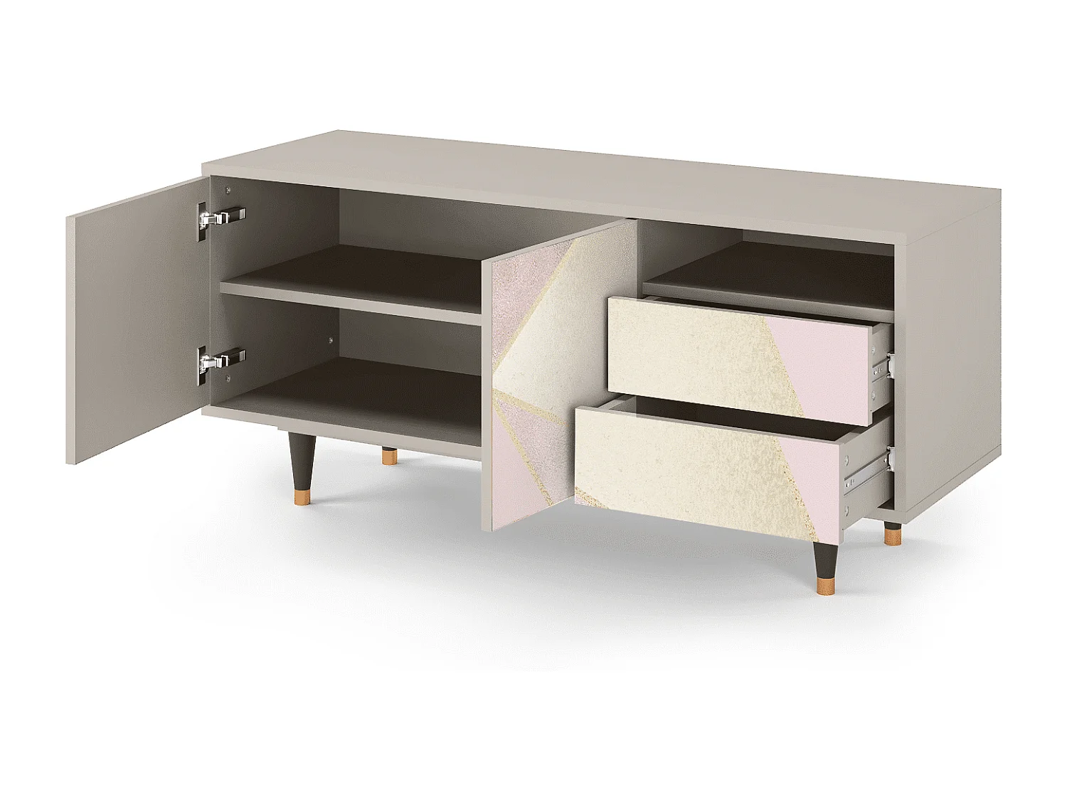 Meuble TV - 125х56х41 cm - T7 - Cosmopolitan Diva, Sable