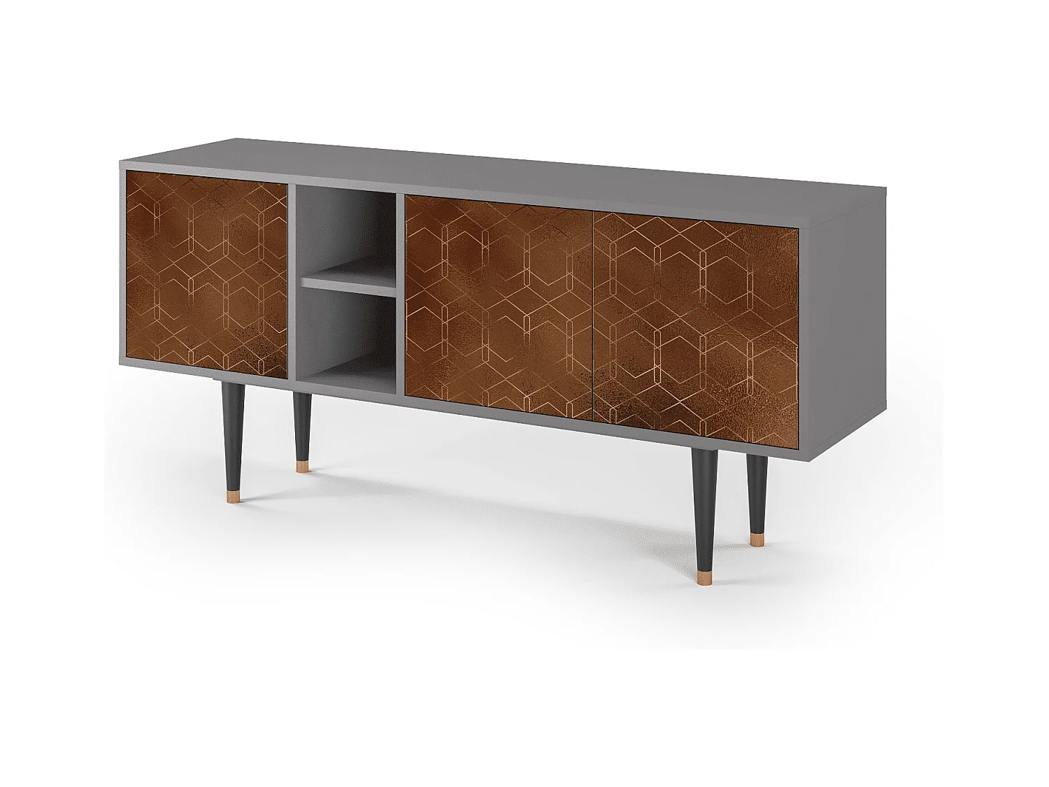Mobile TV - 150х69х41 cm - T5 - Chocolate Bar, Grigio