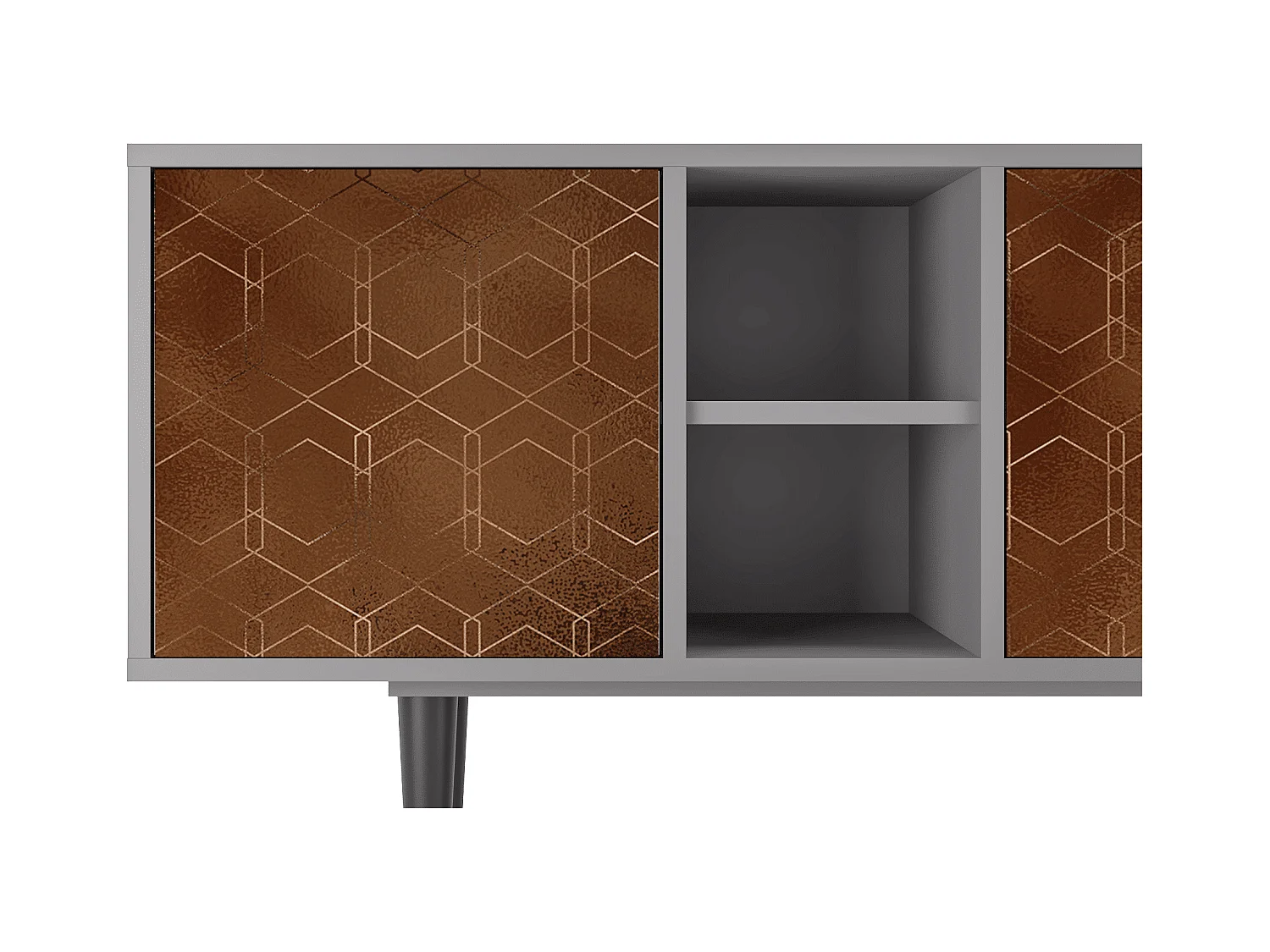 Mobile TV - 150х69х41 cm - T5 - Chocolate Bar, Grigio