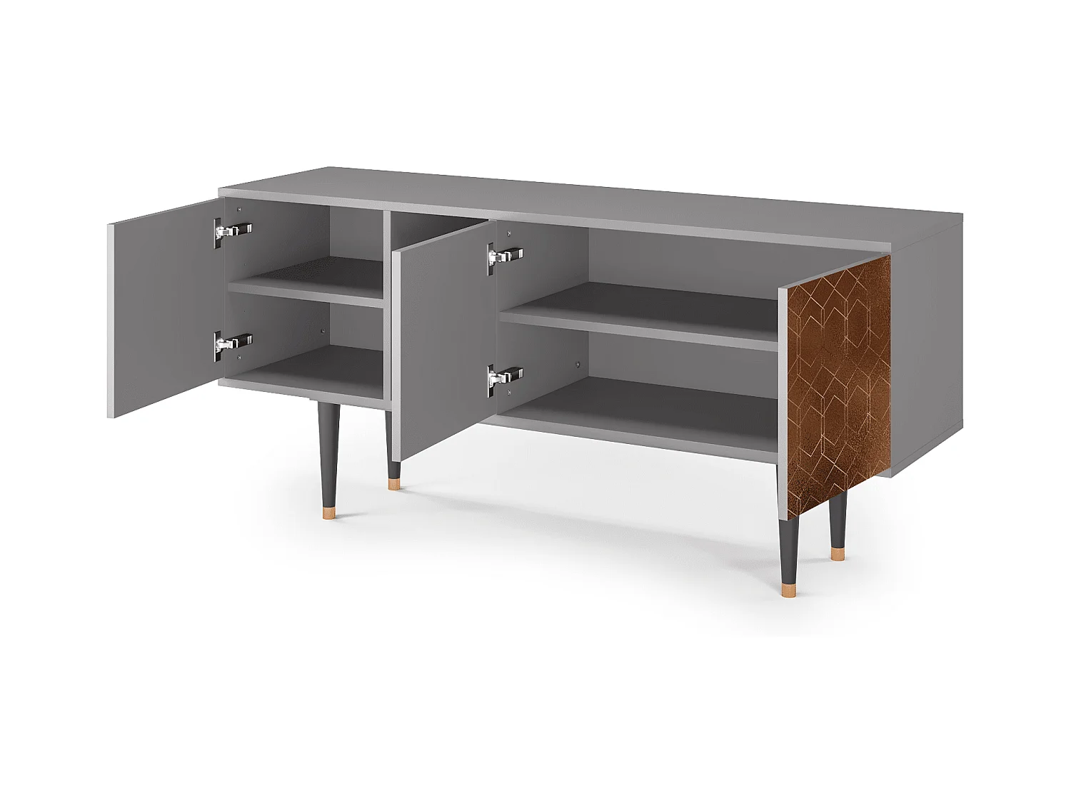Mobile TV - 150х69х41 cm - T5 - Chocolate Bar, Grigio