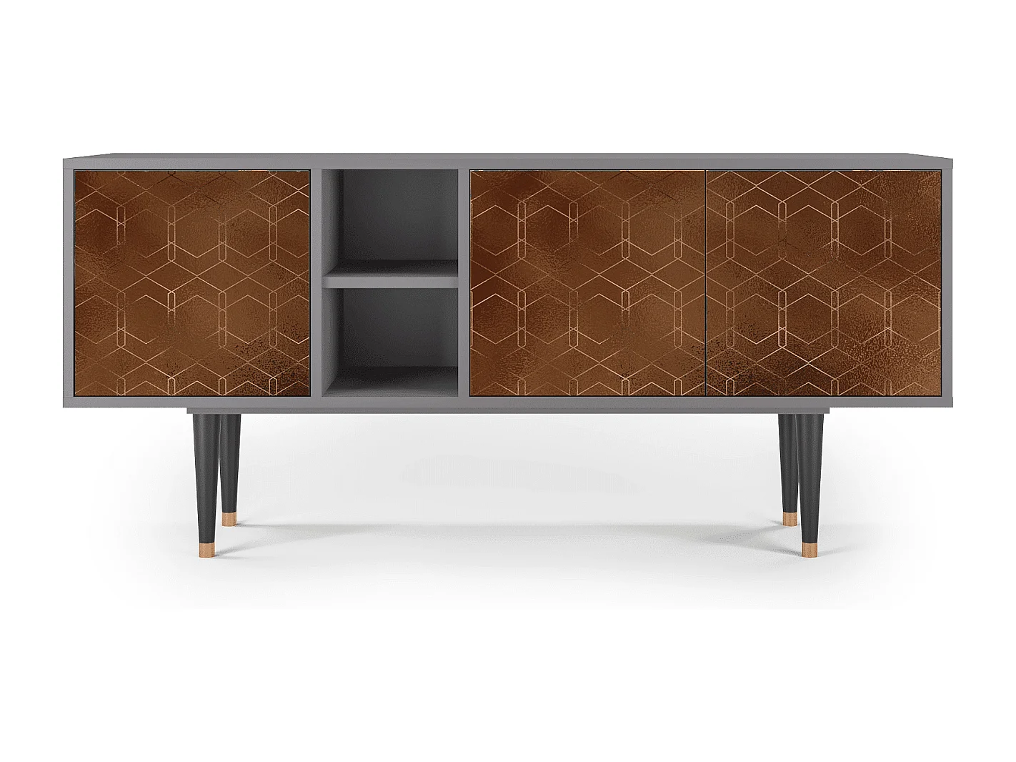 Szafka RTV - 150х69х41 cm - T5 - Chocolate Bar, Szary