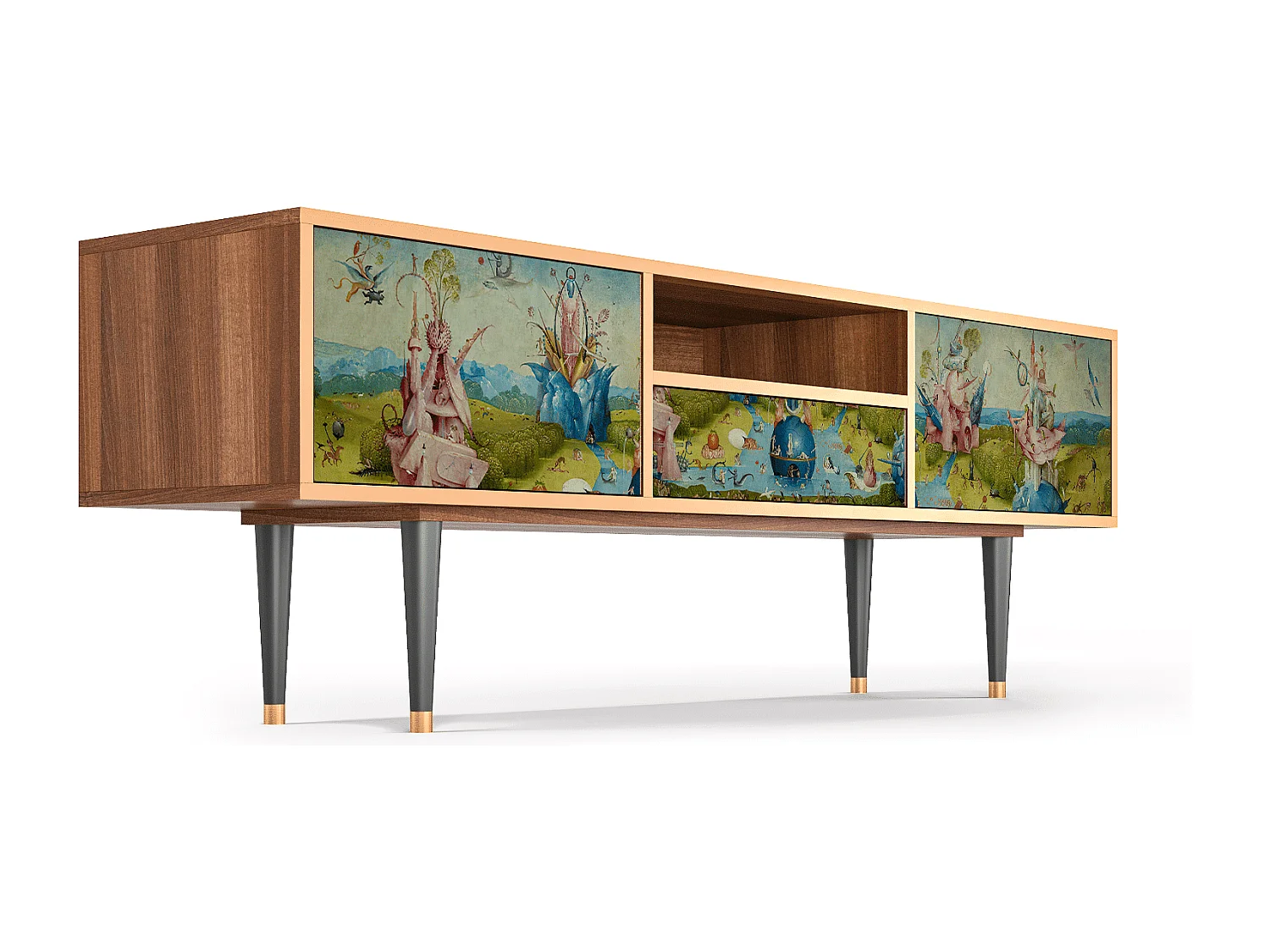 Szafka RTV - 170х59х41 cm - T6 - The Garden 2 by Bosch, Orzech