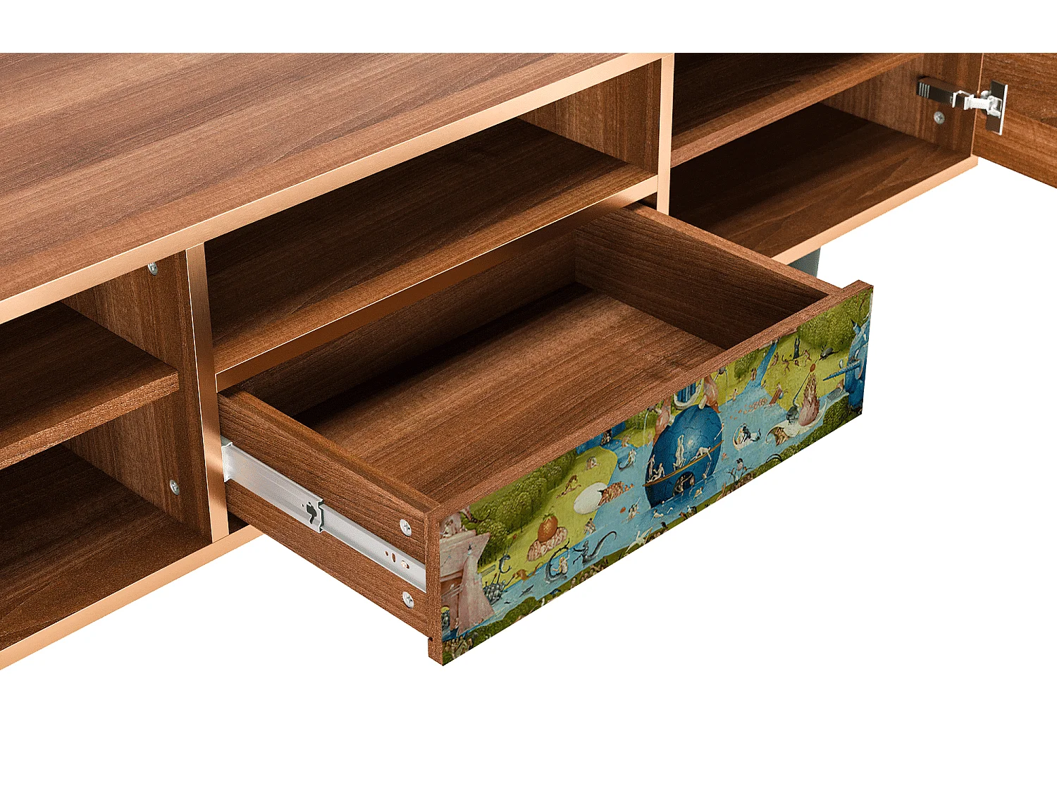 Szafka RTV - 170х59х41 cm - T6 - The Garden 2 by Bosch, Orzech