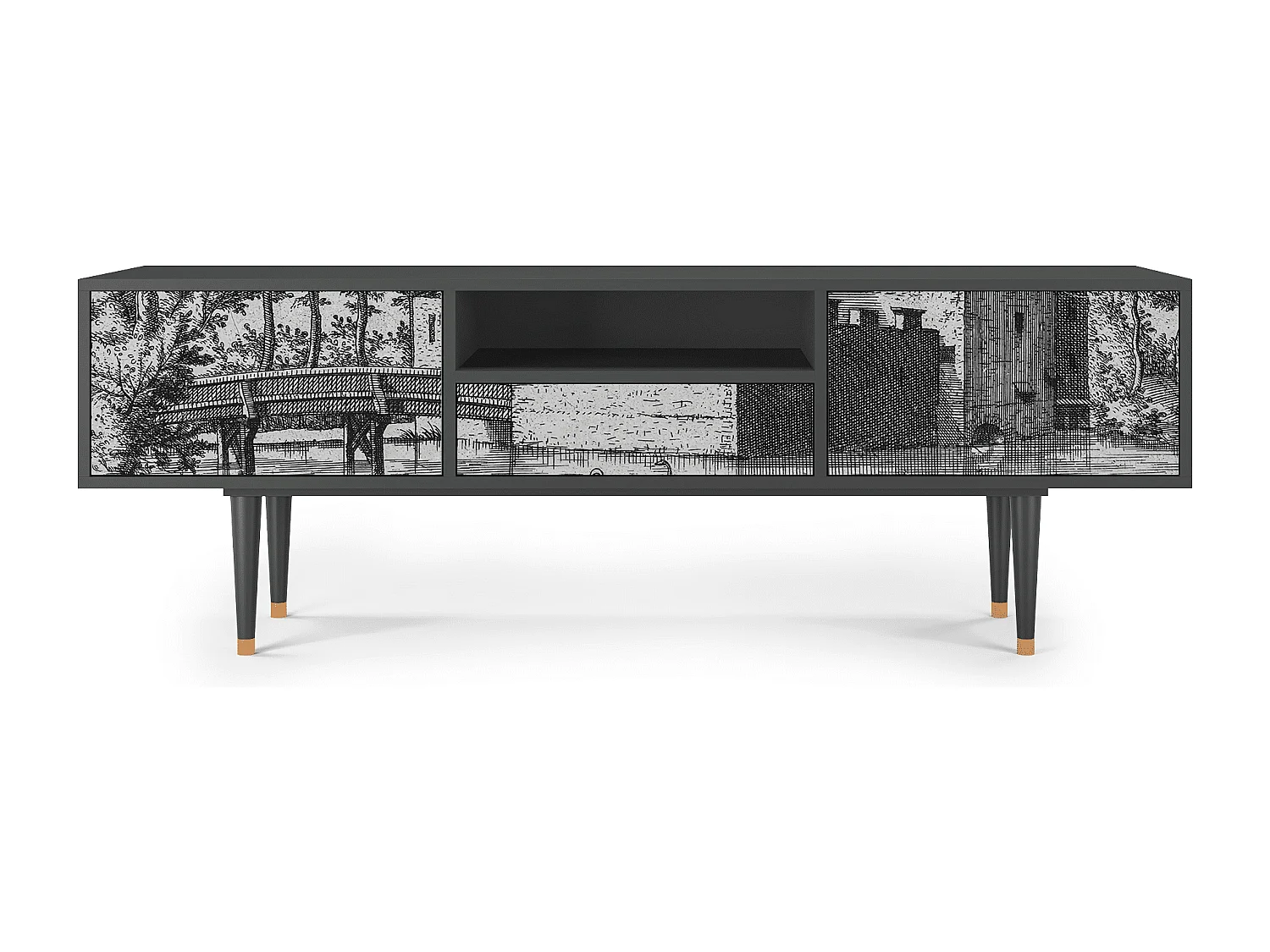 Meuble TV - 170х59х41 cm - T6 - Castle by Breugel, Anthracite