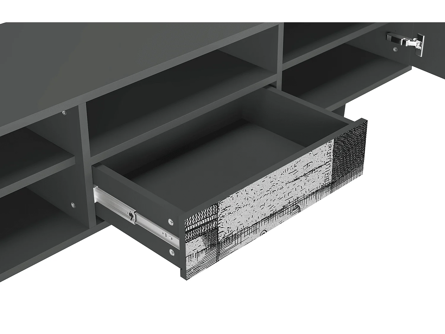 Meuble TV - 170х59х41 cm - T6 - Castle by Breugel, Anthracite